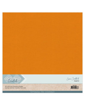 Card Deco Linen Cardstock 30,5x30,5 cm Tangerine (10pcs) (LKK-SC66)