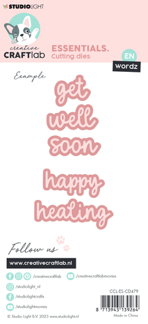Creative Craftlab Essentials Cutting Dies Wordz Get Well (EN) (CCL-ES-CD479) (OUTLET) Creative Craftlab Essentials Cutting Dies Wordz Get Well (EN) (CCL-ES-CD479) (OUTLET)