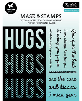 Studio Light Hugs Sentiments Essentials Mask & Stamp (SL-ES-MST04) (OUTLET)