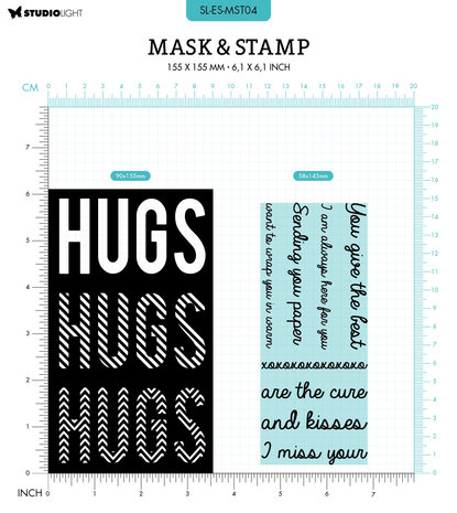 Studio Light Hugs Sentiments Essentials Mask & Stamp (SL-ES-MST04) (OUTLET) Studio Light Hugs Sentiments Essentials Mask & Stamp (SL-ES-MST04) (OUTLET)