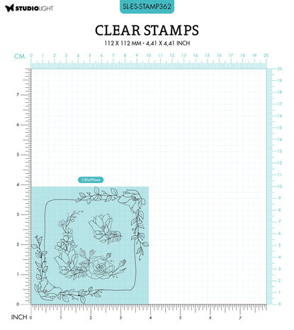 Studio Light Square Shape Essentials Clear Stamps (SL-ES-STAMP362) (OUTLET)