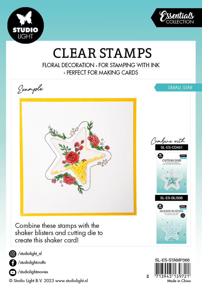 Studio Light Small Star Essentials Clear Stamps (SL-ES-STAMP366) (OUTLET)