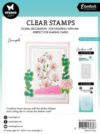 Studio Light Rectangle Shape Essentials Clear Stamps (SL-ES-STAMP364) (OUTLET)
