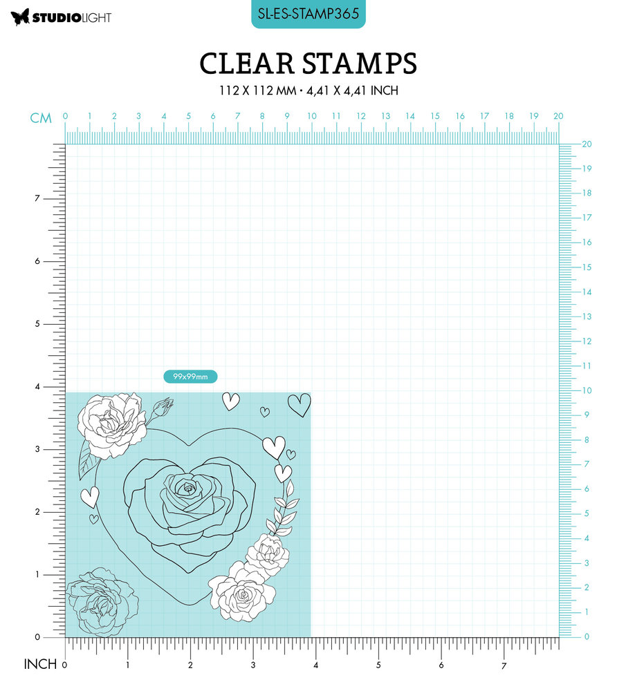 Studio Light Heart Shape Essentials Clear Stamps (SL-ES-STAMP365) (OUTLET)