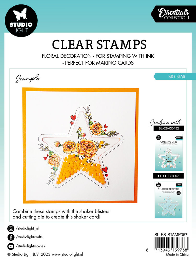 Studio Light Big Star Essentials Clear Stamps (SL-ES-STAMP367) (OUTLET)