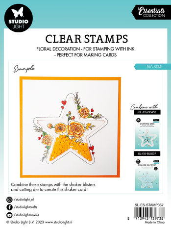 Studio Light Big Star Essentials Clear Stamps (SL-ES-STAMP367) (OUTLET)