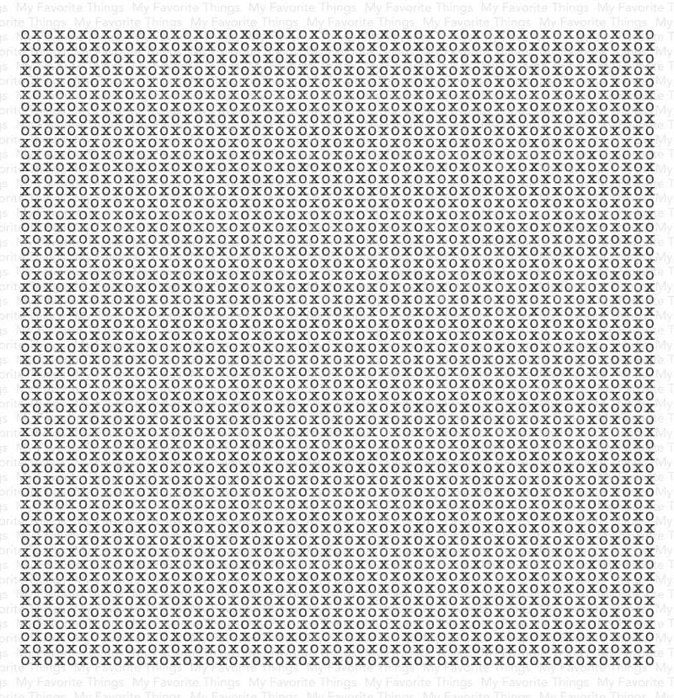 My Favorite Things X's and O's Background Rubber Stamp (BG-160) (OUTLET)