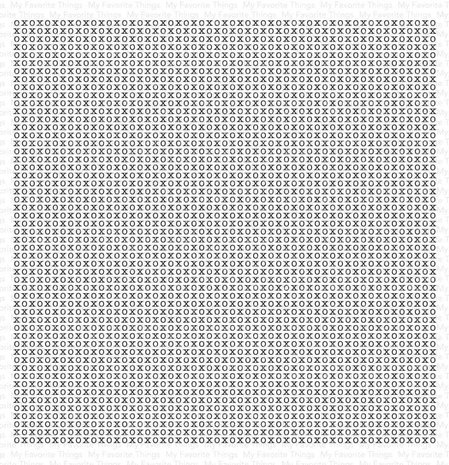 My Favorite Things X's and O's Background Rubber Stamp (BG-160) (OUTLET)