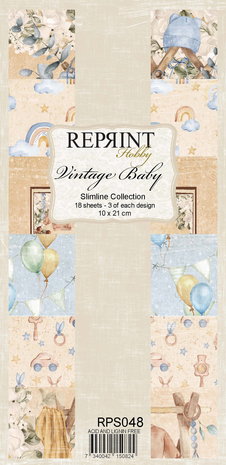 Reprint Vintage Baby Slimline Paper Pack (RPS048) (OUTLET)