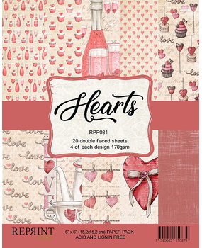 Reprint Hearts 6x6 Inch Paper Pack (RPP081) (DISCONTINUED) Reprint Hearts 6x6 Inch Paper Pack (RPP081) (DISCONTINUED)