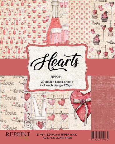 Reprint Hearts 6x6 Inch Paper Pack (RPP081) (DISCONTINUED) Reprint Hearts 6x6 Inch Paper Pack (RPP081) (DISCONTINUED)