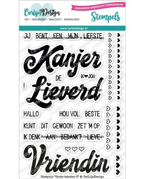 CarlijnDesign Clear Stamps Grote Teksten 6 (CDST-0094) (DISCONTINUED)