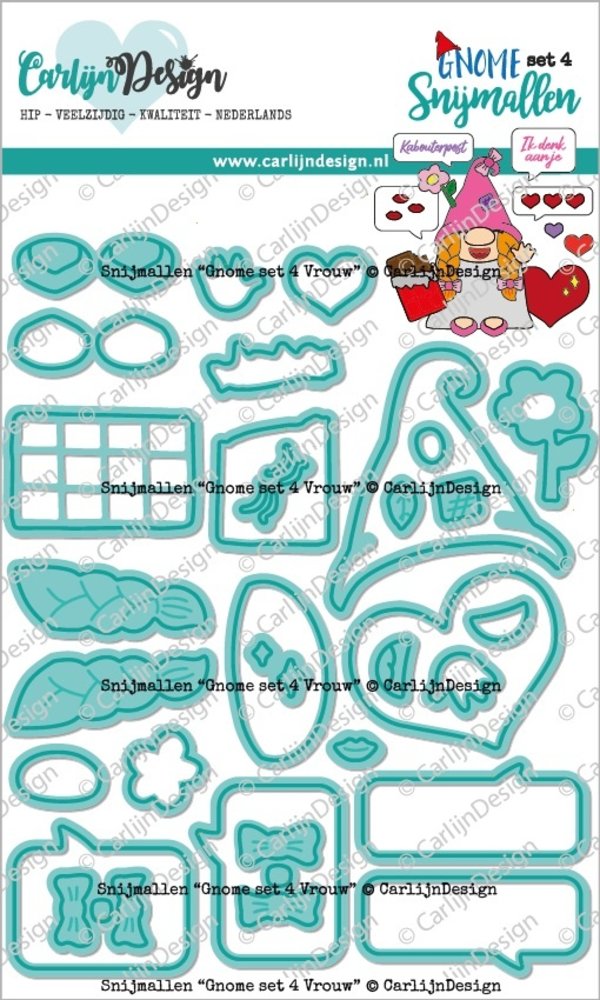 CarlijnDesign Dies Gnome Set 4 Girlfriend (CDSN-0203) (DISCONTINUED) CarlijnDesign Dies Gnome Set 4 Girlfriend (CDSN-0203) (DISCONTINUED)