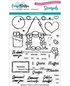 CarlijnDesign Clear Stamps Gnome Girlfriend (CDST-0096) (DISCONTINUED) CarlijnDesign Clear Stamps Gnome Girlfriend (CDST-0096) (DISCONTINUED)