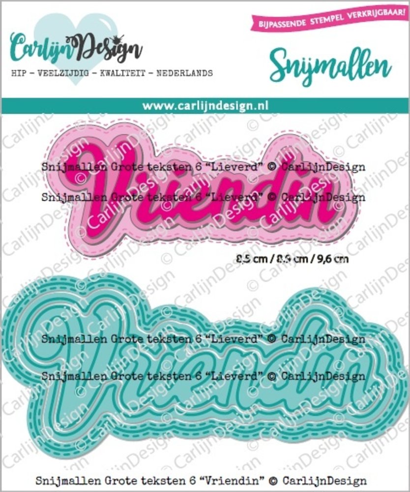CarlijnDesign Dies Grote Teksten 6 Vriendin (CDSN-0207) (DISCONTINUED) CarlijnDesign Dies Grote Teksten 6 Vriendin (CDSN-0207) (DISCONTINUED)