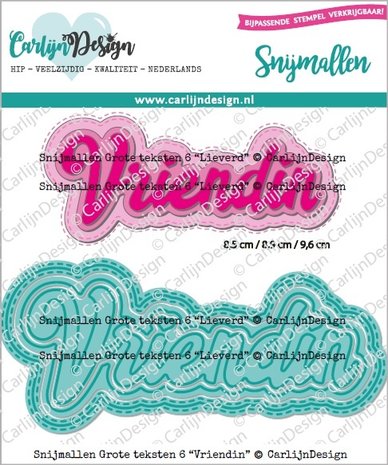 CarlijnDesign Snijmallen Grote Teksten 6 Vriendin (CDSN-0207) (DISCONTINUED)