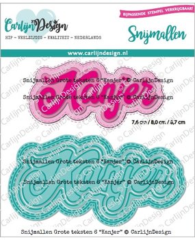 CarlijnDesign Snijmallen Grote Teksten 6 Kanjer (CDSN-0205) (DISCONTINUED) CarlijnDesign Snijmallen Grote Teksten 6 Kanjer (CDSN-0205) (DISCONTINUED)