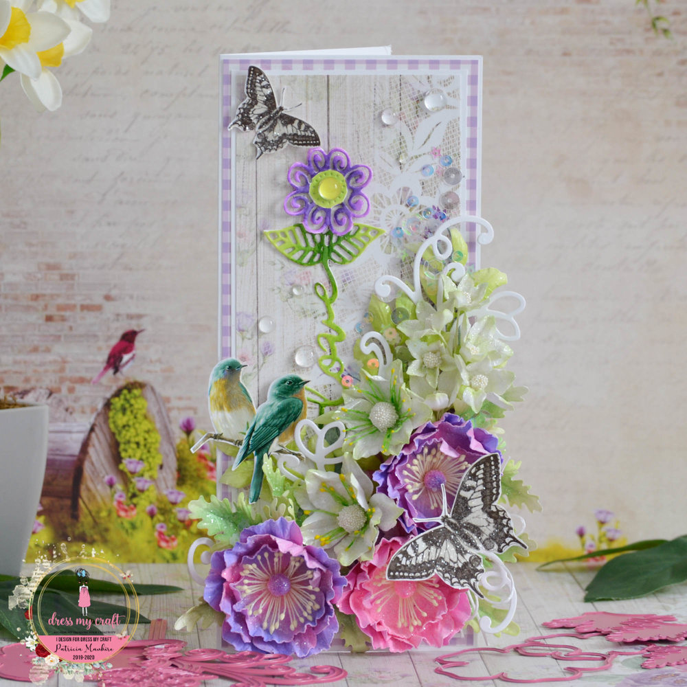 Dress My Craft Cutting Die Floral Sentiments Love (DMCD1881) (OUTLET) Dress My Craft Cutting Die Floral Sentiments Love (DMCD1881) (OUTLET)