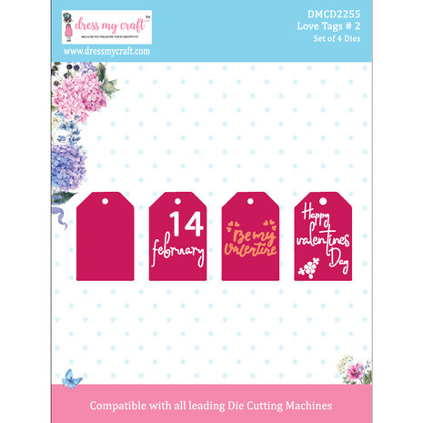 Dress My Craft Cutting Die Love Tags # 2 (DMCD2255) (OUTLET) Dress My Craft Cutting Die Love Tags # 2 (DMCD2255) (OUTLET)