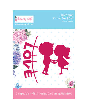 Dress My Craft Cutting Die Kissing Boy & Girl (DMCD2200) (OUTLET)