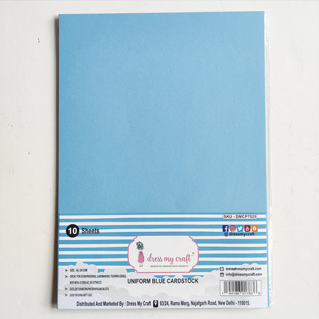 Dress My Craft Uniform Blue A4 Cardstock (10sheets) (DMCP7525) (OUTLET) Dress My Craft Uniform Blue A4 Cardstock (10sheets) (DMCP7525) (OUTLET)