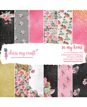 Dress My Craft In My Heart 6x6 Inch Paper Pad (DMCP2102) (OUTLET)