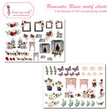 Dress My Craft Romantic Roses A4 Motif Sheets (2pcs) (DMCP2300) (OUTLET)