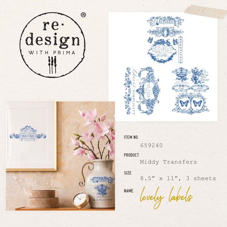 Re-Design with Prima Lovely Labels 8.5x11 Inch Middy Decor Transfers (3pcs) (659240) (DISCONTINUED) Re-Design with Prima Lovely Labels 8.5x11 Inch Middy Decor Transfers (3pcs) (659240) (DISCONTINUED)