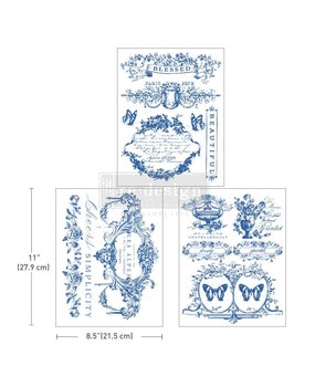 Re-Design with Prima Lovely Labels 8.5x11 Inch Middy Decor Transfers (3pcs) (659240) (DISCONTINUED)