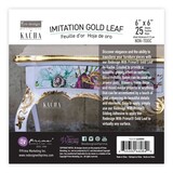 Re-Design with Prima Kacha Imitation Gold Leaf 5.5x5.5 Inch Sheets (25pcs) (660840)