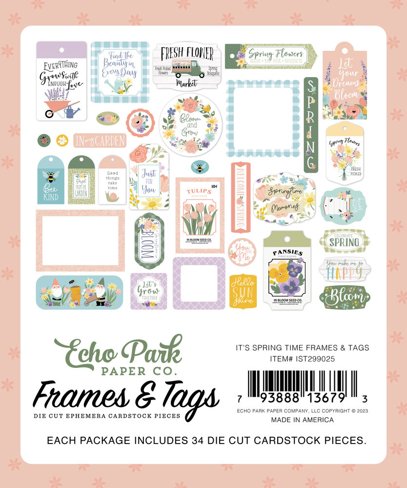 Echo Park It's Spring Time Frames & Tags (IST299025) (OUTLET)