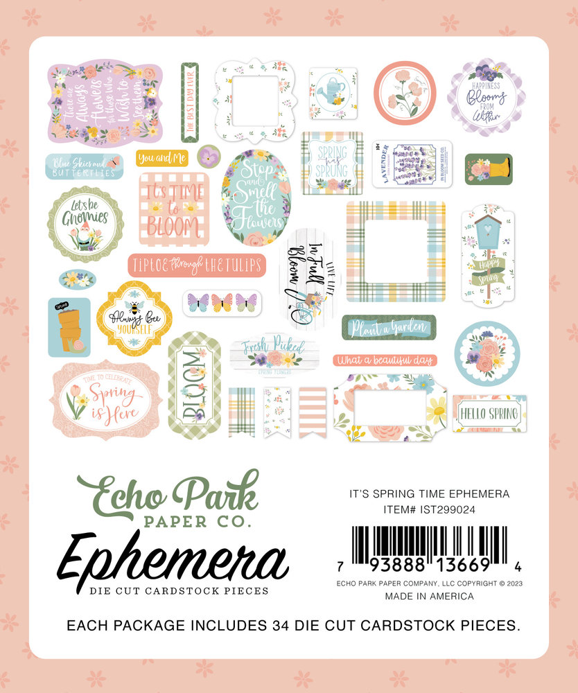 Echo Park It's Spring Time Ephemera (IST299024) (OUTLET)