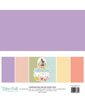 Echo Park It's Easter Time 12x12 Inch Coordinating Solids Paper Pack (IET300015) (DISCONTINUED)