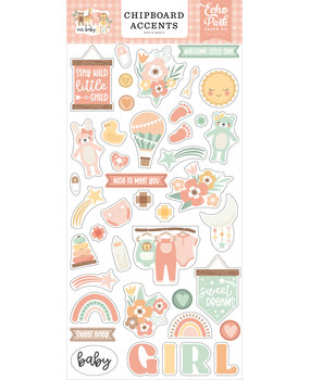 Echo Park Our Baby Girl Chipboard Accents (OBA301021) (DISCONTINUED)