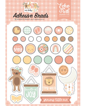 Echo Park Our Baby Girl Adhesive Brads (OBA301020) (DISCONTINUED)