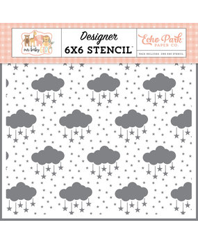Echo Park Cloudy Night Sky Designer Stencil (OBA301036) (DISCONTINUED)