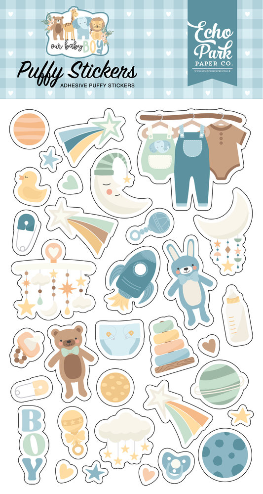 Echo Park Our Baby Boy Puffy Stickers (OBB302066) (OUTLET)