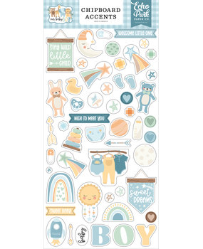 Echo Park Our Baby Boy Chipboard Accents (OBB302021) (DISCONTINUED)