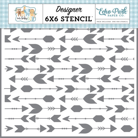Echo Park Arrows Designer Stencil (OBB302034) (DISCONTINUED) Echo Park Arrows Designer Stencil (OBB302034) (DISCONTINUED)