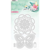 Studio Light Blooming Butterfly Cutting Die Shaker Labels (SL-BB-CD482) (OUTLET)