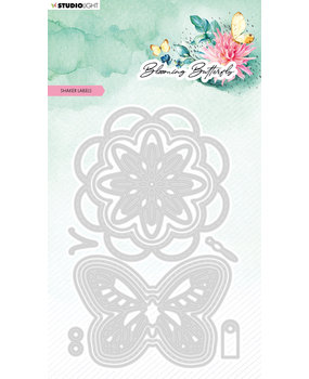 Studio Light Blooming Butterfly Cutting Die Shaker Labels (SL-BB-CD482) (OUTLET)
