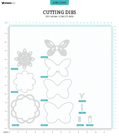 Studio Light Blooming Butterfly Cutting Die Shaker Labels (SL-BB-CD482) (OUTLET) Studio Light Blooming Butterfly Cutting Die Shaker Labels (SL-BB-CD482) (OUTLET)