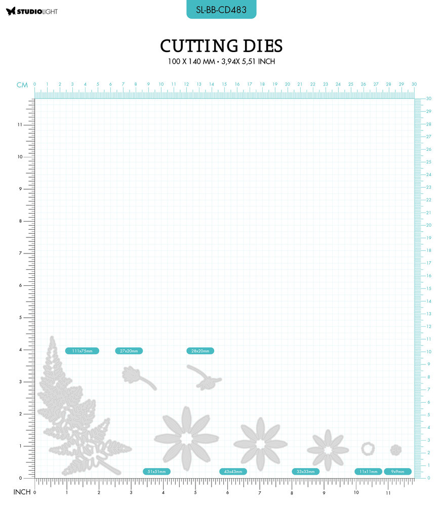 Studio Light Blooming Butterfly Cutting Die Fresh as a Daisy (SL-BB-CD483) (OUTLET)