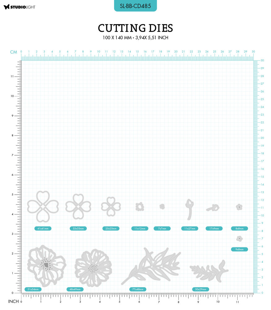 Studio Light Blooming Butterfly Cutting Die Blooming Flowers (SL-BB-CD485) (OUTLET)
