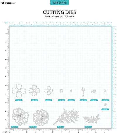 Studio Light Blooming Butterfly Cutting Die Blooming Flowers (SL-BB-CD485) (OUTLET)