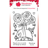 Woodware Round Blooms Clear Stamps (FRS968) (OUTLET)