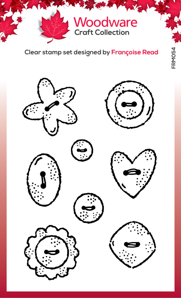 Woodware Buttons Clear Stamps (FRM054) (OUTLET) Woodware Buttons Clear Stamps (FRM054) (OUTLET)