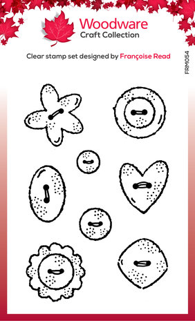 Woodware Buttons Clear Stamps (FRM054) (OUTLET) Woodware Buttons Clear Stamps (FRM054) (OUTLET)