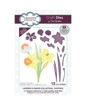 Creative Expressions Sue Wilson Craft Die Layered Flowers Collection Daffodil (CED25051) (OUTLET)