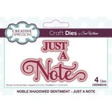 Creative Expressions Sue Wilson Craft Die Noble Shadowed Sentiment Just A Note (CEDNE016) (OUTLET)